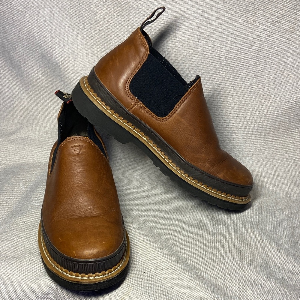 Georgia Boot Men's Brown Leather Slip-On Shoes. Size 10,5